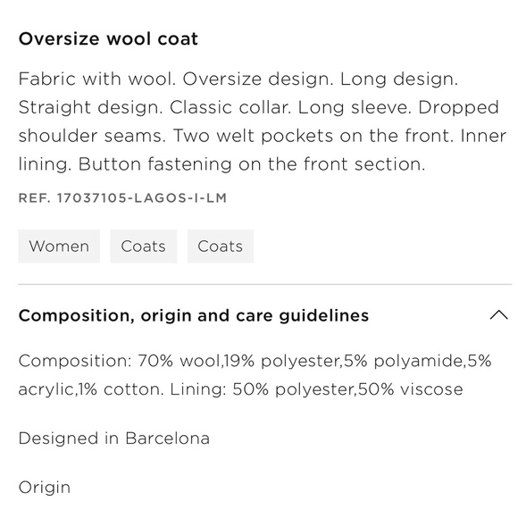 MANGO Oversize Wool Coat - Picture 9 of 11